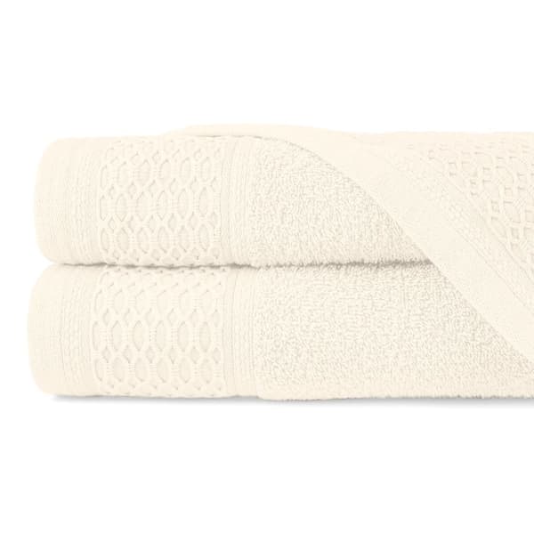 Håndklæde D Bomuld 100% Solano Ecru + Bourgogne (P) 2x30x50+2x50x90+2x70x140 sæt