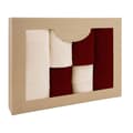 Miniatyrbillede 1 af 9: Håndklæde D Bomuld 100% Solano Ecru + Bourgogne (P) 2x30x50+2x50x90+2x70x140 sæt