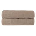 Miniatyrbillede 3 af 9: Håndklæde D Bomuld 100% Solano Beige + Mørk Ask (P) 2x50x90+2x70x140 sæt