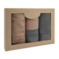 Miniatyrbillede 1 af 9: Håndklæde D Bomuld 100% Solano Beige + Mørk Ask (P) 2x50x90+2x70x140 sæt