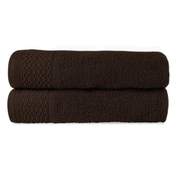 Håndklæde D Bomuld 100% Solano Beige + Mørkebrun (P) 2x50x90+2x70x140 sæt