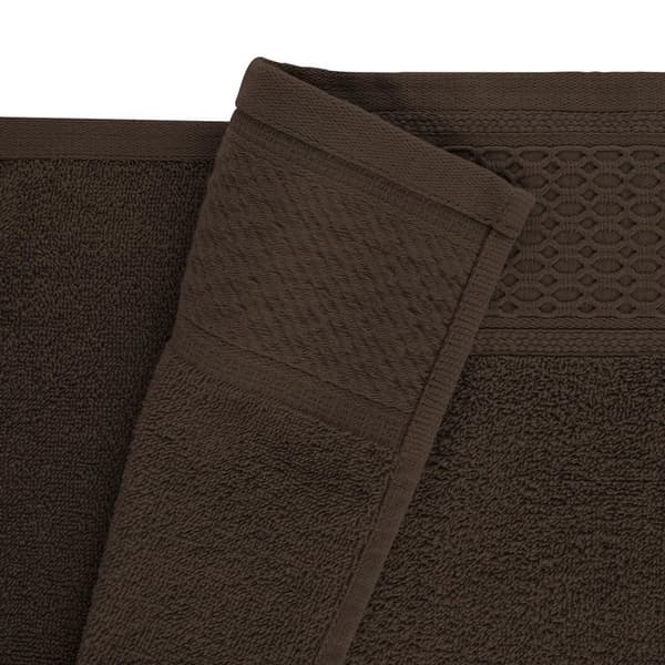 Håndklæde D Bomuld 100% Solano Beige + Mørkebrun (P) 2x50x90+2x70x140 sæt