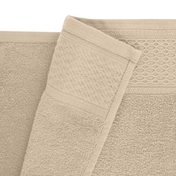 Pyyhe D Puuvilla 100 % Solano Cappuccino + Tumma Turkoosi (P) 2x50x90+2x70x140 setti