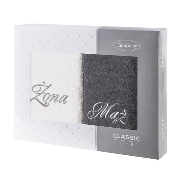HÅNDKLÆDESÆT MAND KONE 50 X 90 X 7 CM SØLV