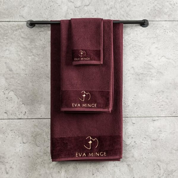 GAJA HÅNDKLÆDE SÆT 46 X 36 X 7 CM BURGUNDY