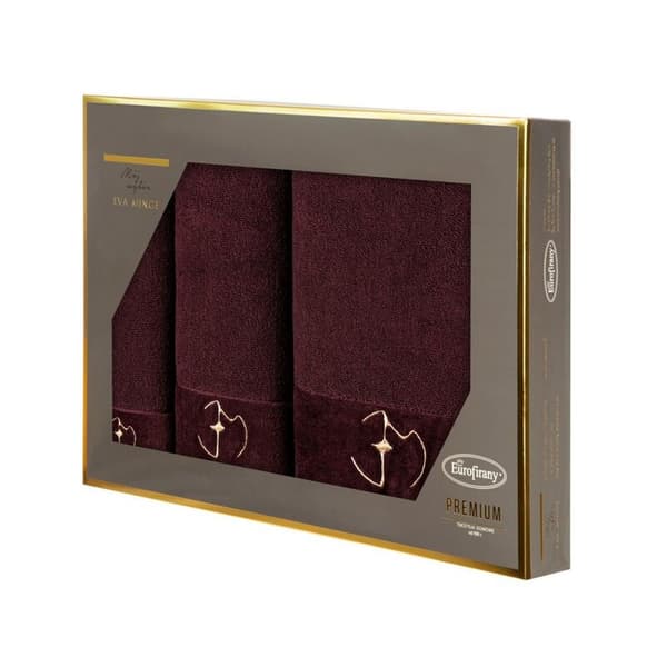 GAJA HÅNDKLÆDE SÆT 46 X 36 X 7 CM BURGUNDY