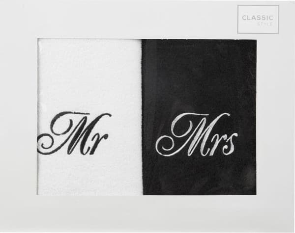 MR MRS HANDduksset 47 X 37 X 7 CM VIT