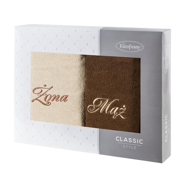 HÅNDKLÆDESÆT MAND KONE 50 X 90 X 7 CM BEIGE