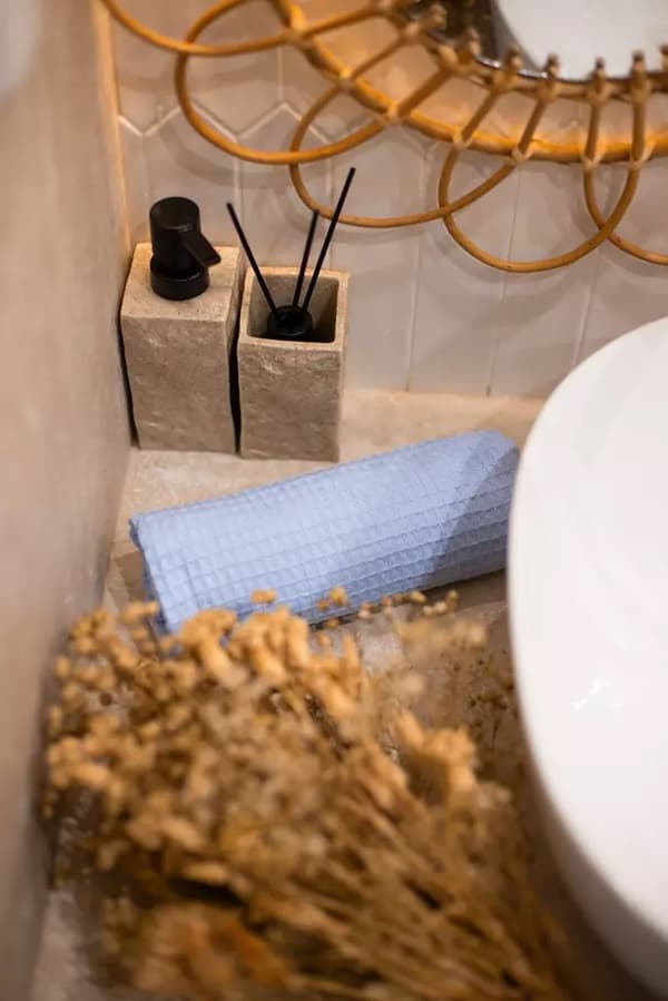 Vaffelhåndklæde Himmelblå