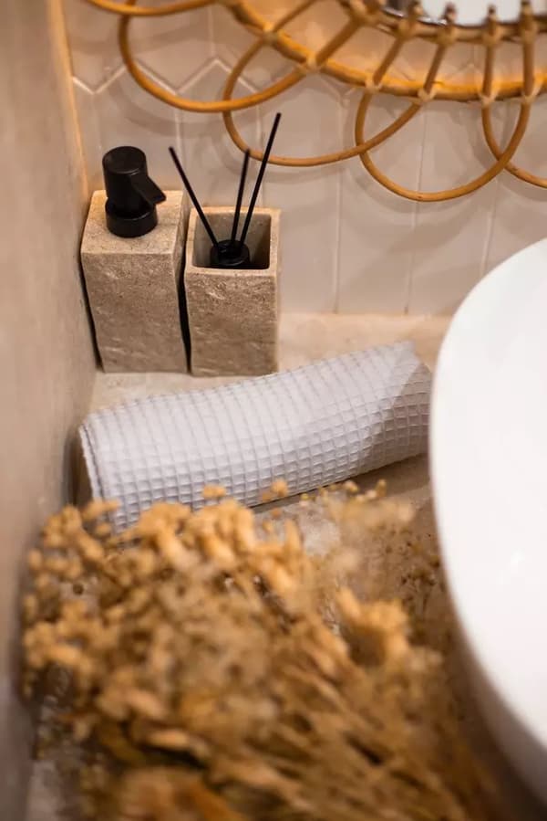 Vohveli kasvopyyhe Vaaleanharmaa