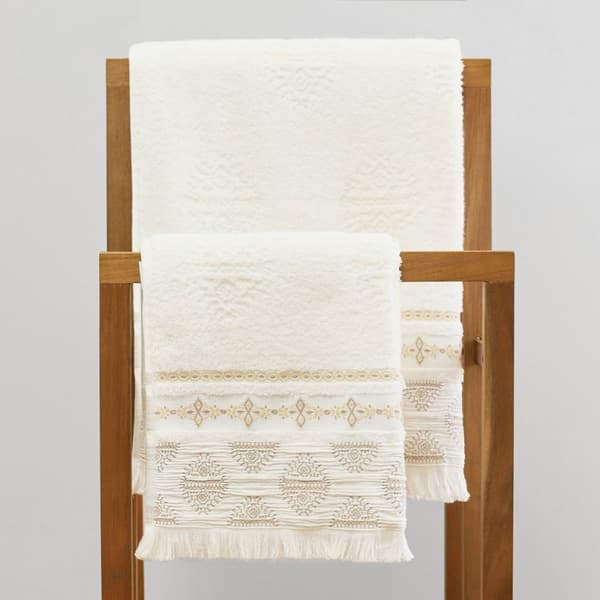 Handduk | SOLTA | bomull med fransar | 50x90cm | 810997