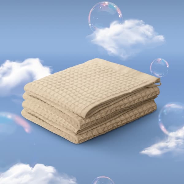 Handduk | VAFFEL | bomull beige | 100x150cm | 888422