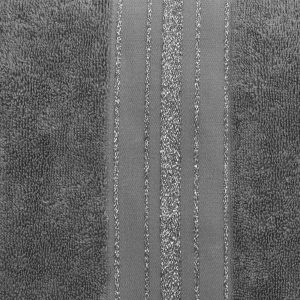 Pyyhe | DUKE | puuvillanharmaa lurex-raidoilla | 70x130cm | 897080