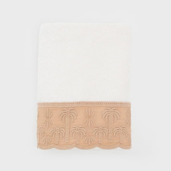 Pyyhe | MOELI | koristeellisella beige-reunuksella | 50x90cm | 737008