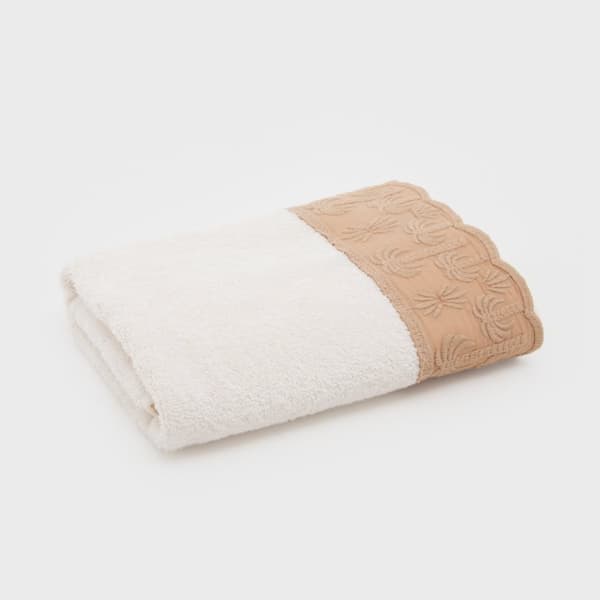 Pyyhe | MOELI | koristeellisella beige-reunuksella | 50x90cm | 737008