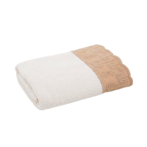 Pyyhe | MOELI | koristeellisella beige-reunuksella | 50x90cm | 737008