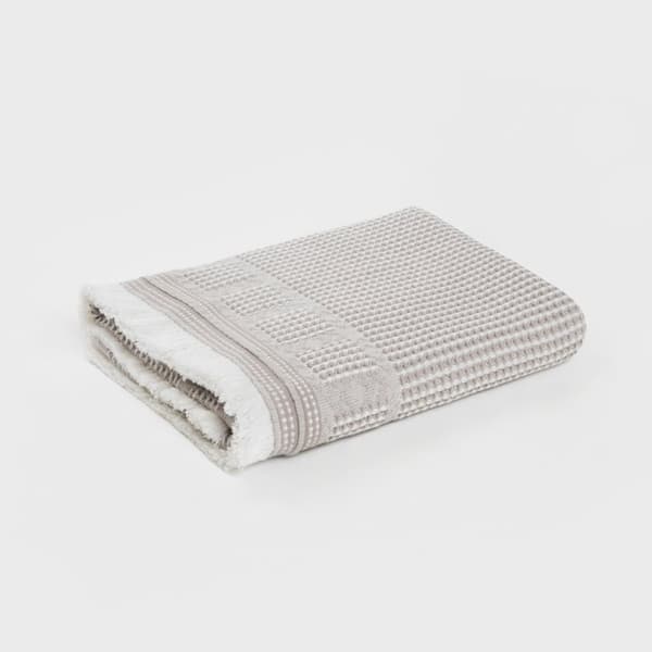 Håndklæde | MIZU | vaffel tekstur beige hvid | 70x130cm | 736384