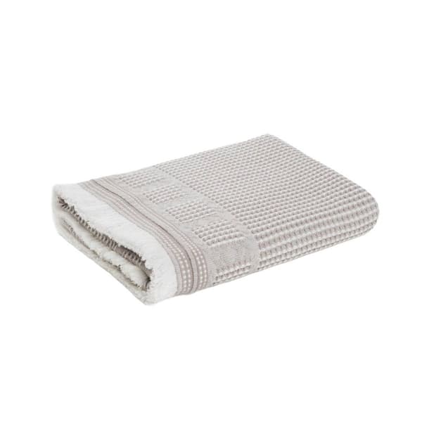 Håndklæde | MIZU | vaffel tekstur beige hvid | 70x130cm | 736384