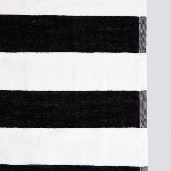 Håndklæde | LAVENNA | i sorte og hvide striber | 50x90cm | 733314