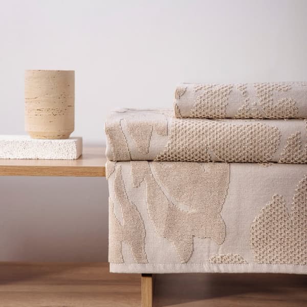 Pyyhe | SOGU | jacquard beige | 50x90cm | 737299