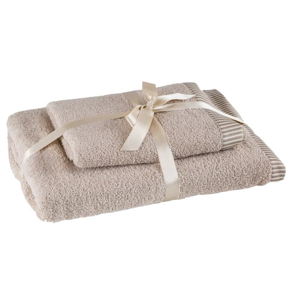 Sæt med 2 håndklæder Euro gardiner beige