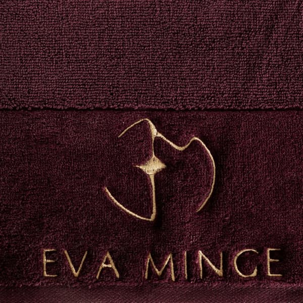 Sæt med 3 håndklæder GAJA Eva Minge Eurofirany bordeaux