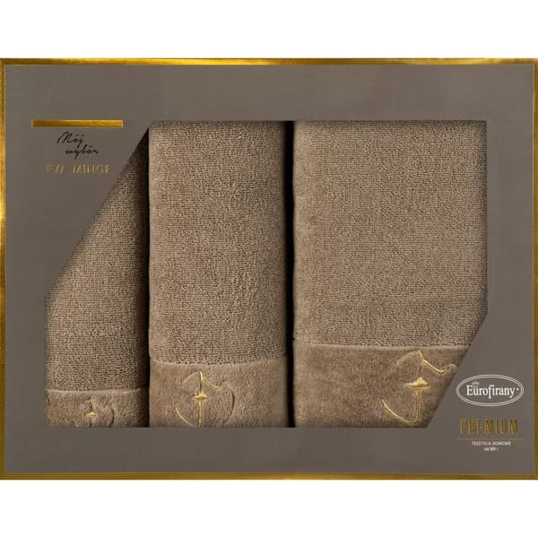 Sæt med 3 håndklæder GAJA Eva Minge Eurofirany beige