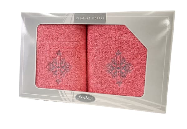 Pyyhesarja 50x90+70x140 Frotex Gift IV ornamentti 6 korallia