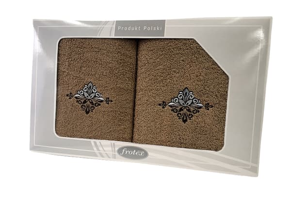 Sæt med håndklæder 50x90+70x140 Frotex Gift IV ornament 3 beige