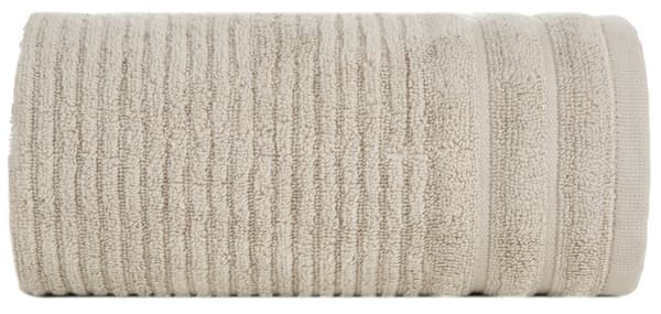Bomuldshåndklæde SAMMY 50x90 Eurofirany beige prægede striber