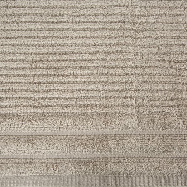 Bomuldshåndklæde SAMMY 50x90 Eurofirany beige prægede striber