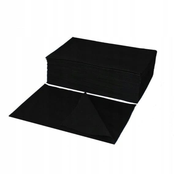 ECO-HYGIENE Engangs non-woven håndklæder SORT - 40x70 - 100 stk.