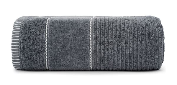 Håndklæde 50x90 Teo grå 470g 100% bomuld med velour