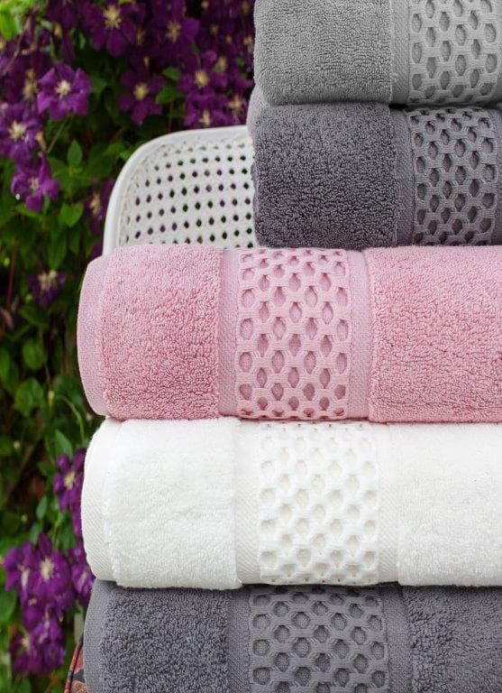 Håndklæde 50x90 Rete tykt pink 100% bomuld 650g blødt