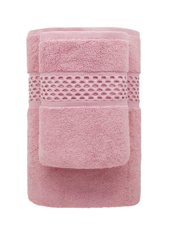 Håndklæde 50x90 Rete tykt pink 100% bomuld 650g blødt