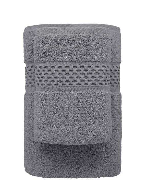 Handduk 50x90 Rete tjock askgrå 100% bomull 650g mjuk