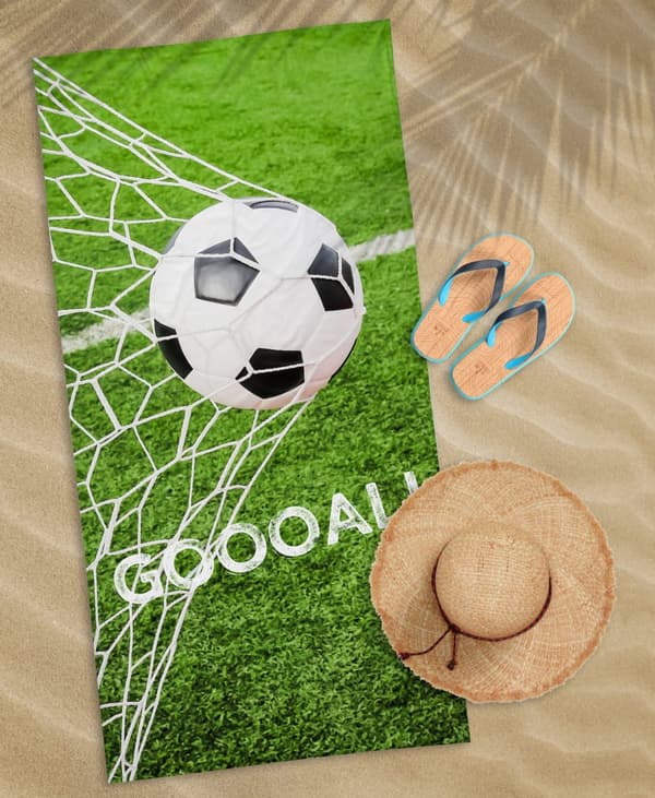 Strandhandduk 70x140 Fotbollsmål Fotboll