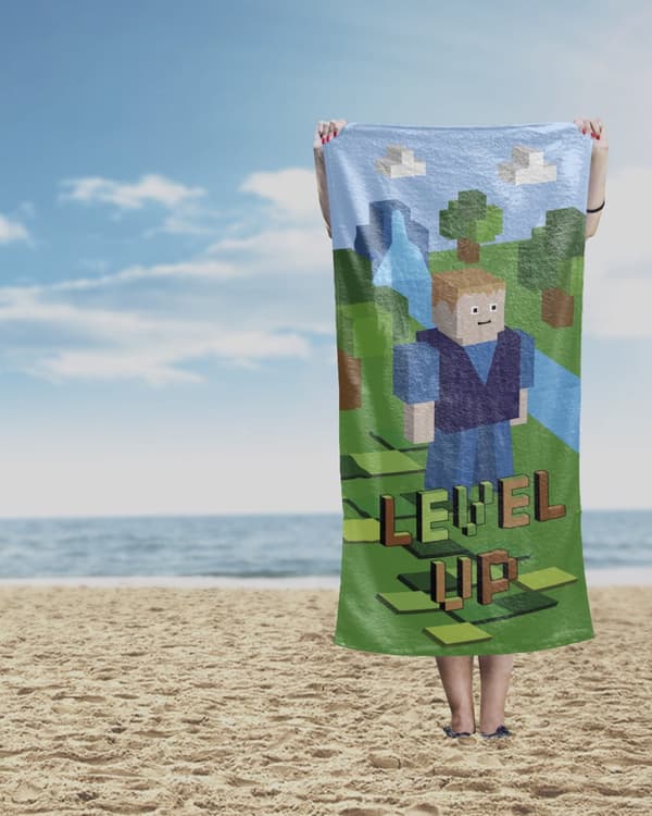 Strandhandduk 70X140 MINECRAFT STEVE
