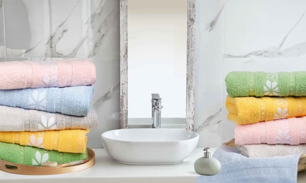 Badehåndklæde 70x130 Margarita Summer Sky Blue 100% bomuld 400g blødt