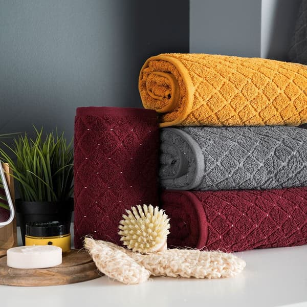 Handduk 70x140 vinröd Olivier Premium