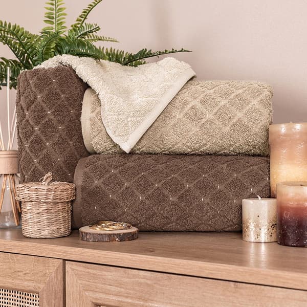 Badehåndklæde 50x90 Mørkebeige Olivier Premium