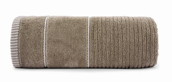 Pyyhe 50x90 Teo Taupe /C. Beige 470g 100% puuvillaa ja velouria