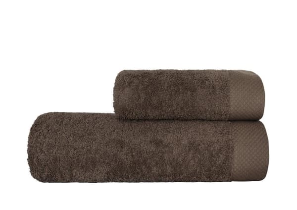 Handduk 70x140 Boho tjock brun 100% bomull 500g mjuk Premium