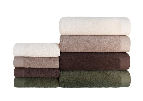 Handduk 70x140 Boho tjock brun 100% bomull 500g mjuk Premium