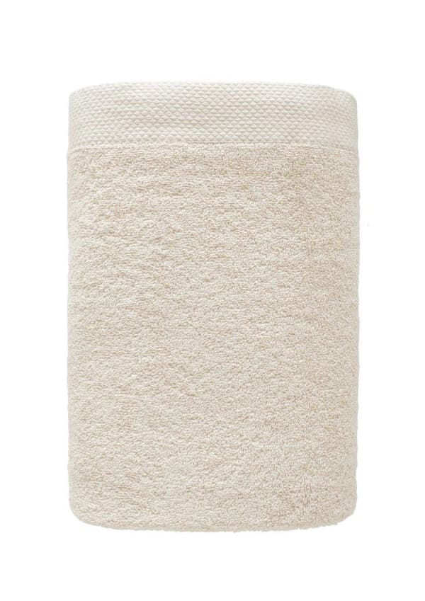 Håndklæde 70x140 Boho tyk cremefarvet 100% bomuld 500g blødt Premium