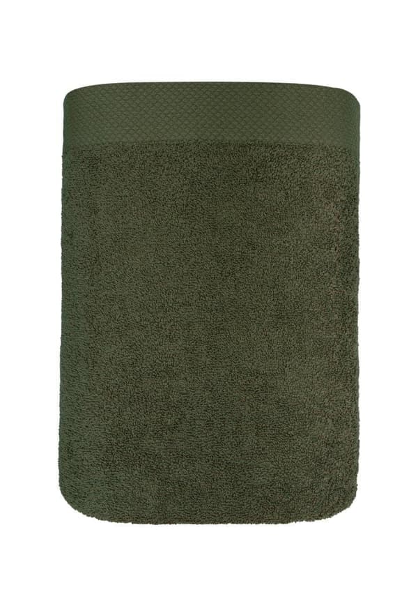 Handduk 50x90 Boho tjock grön 100% bomull 500g mjuk Premium