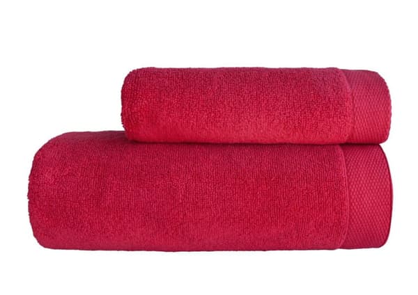 Badehåndklæde 70x140 rødt 100% bomuld 450g Zero Twist blødt