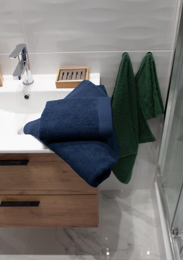 Badehåndklæde 70x140 rødt 100% bomuld 450g Zero Twist blødt