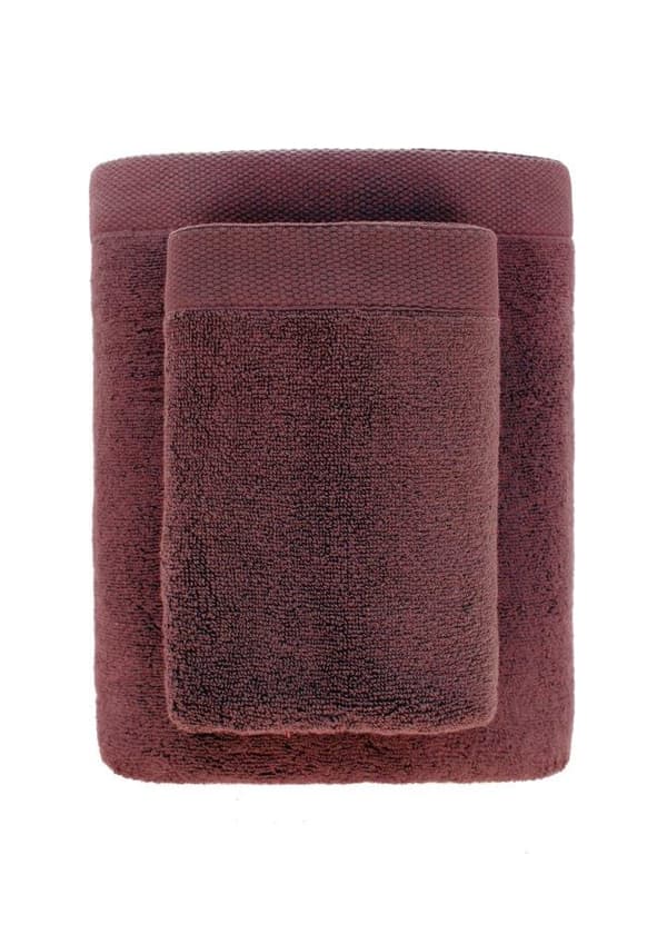 Handduk 50x90 Misty tjock kastanj 100% bomull 450g Zero Twist mjuk