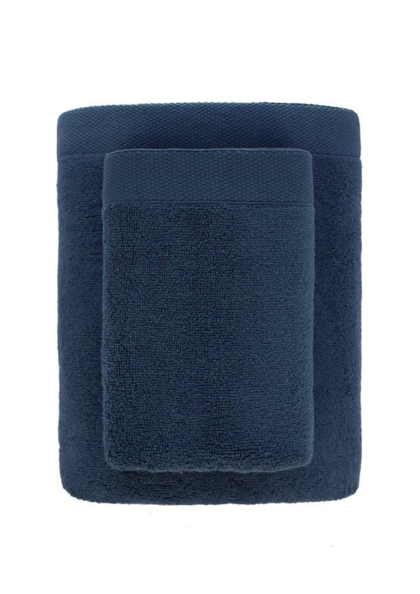 Handduk 50x90 Misty tjock marinblå 100% bomull 450g Zero Twist mjuk